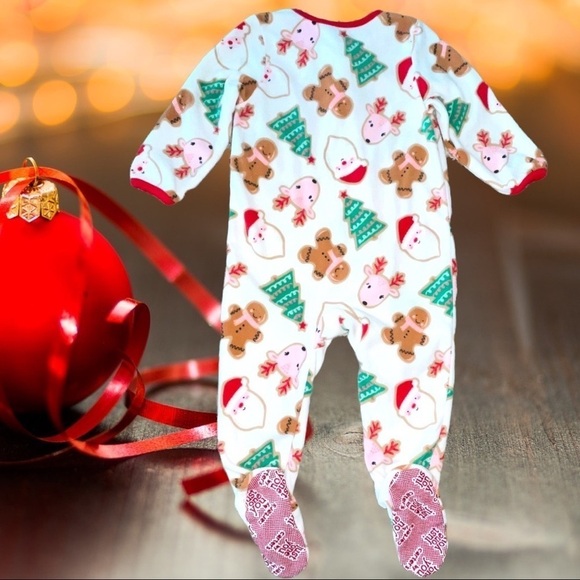 Nwot Carter’s Just One You Size 3T One Piece Christmas Footie Pajama - Picture 2 of 3